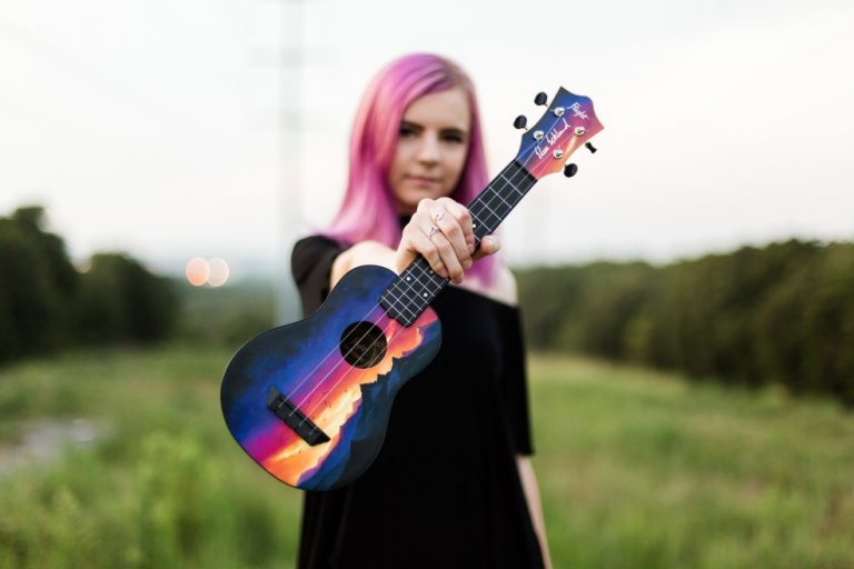 Flight TUSEE SUNSET Elise Ecklund Signature Travel Soprano Ukulele Flight Ukuleles