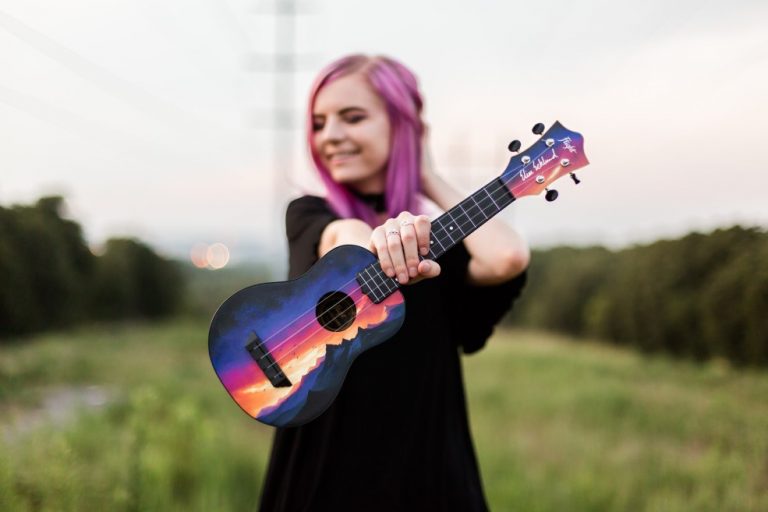 Flight TUSEE SUNSET Elise Ecklund Signature Travel Soprano Ukulele Flight Ukuleles