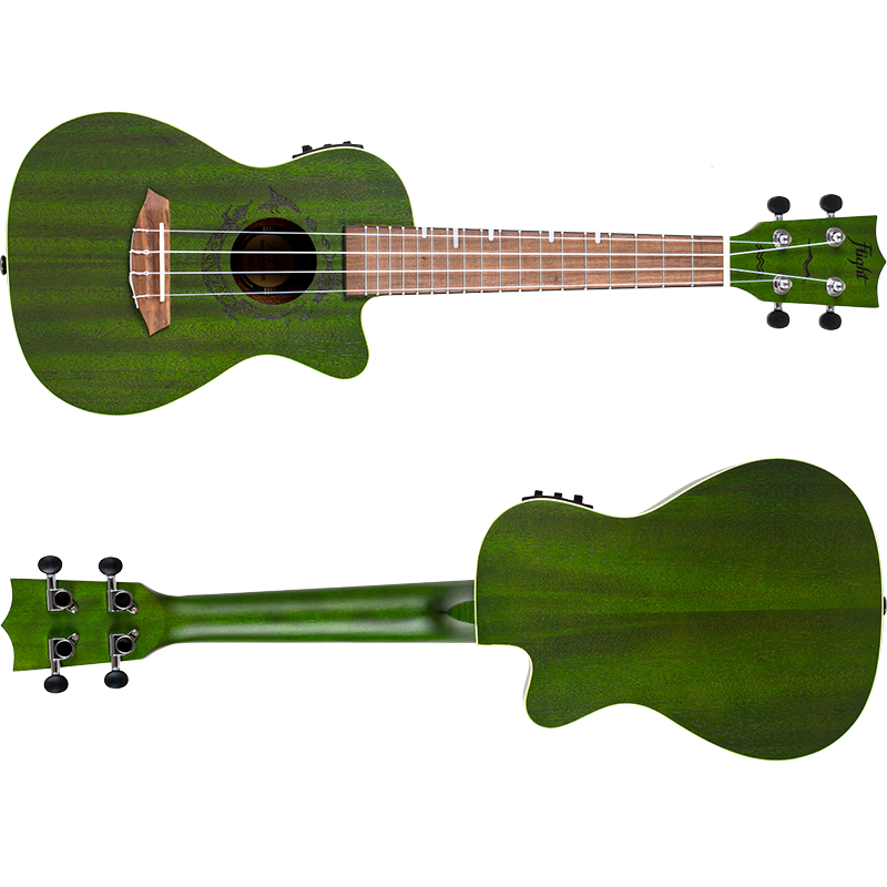 Flight DUC380 CEQ Jade Electro-Acoustic Concert Ukulele – Flight