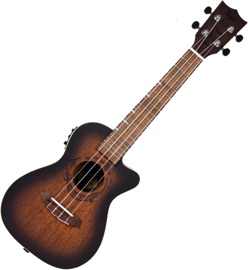 Flight DUC380 CEQ Amber Electro-Acoustic Concert Ukulele – Flight