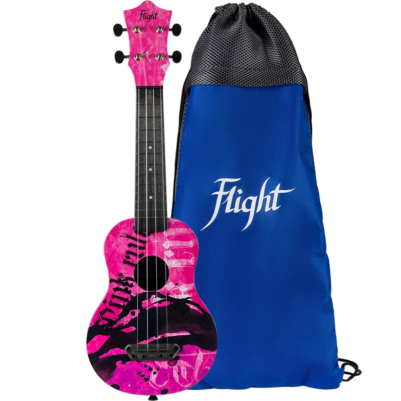 Flight UTS-40 Pink Rules Ultra Travel Ukulele