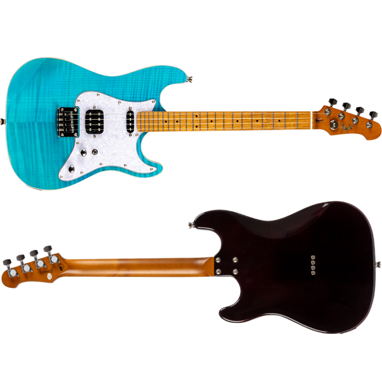 Flight Pathfinder Ocean Blue Baritone Electric Ukulele Flight Ukuleles